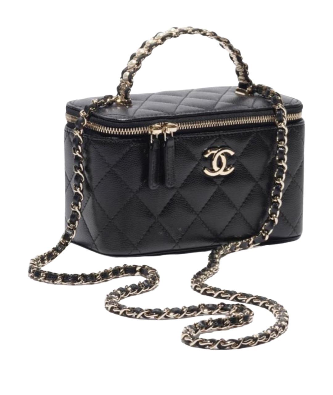CHANEL Черная кожаная сумка через плечо, фото 1