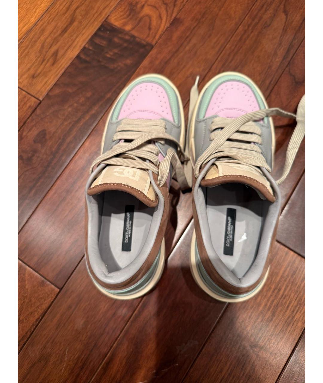 DOLCE&GABBANA Мульти кожаные кроссовки, фото 3