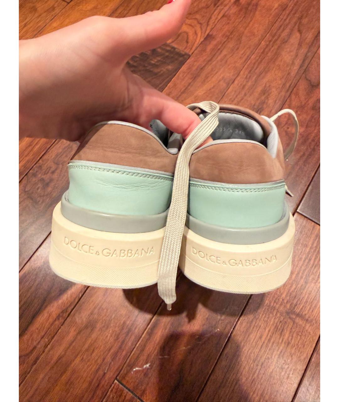 DOLCE&GABBANA Мульти кожаные кроссовки, фото 4