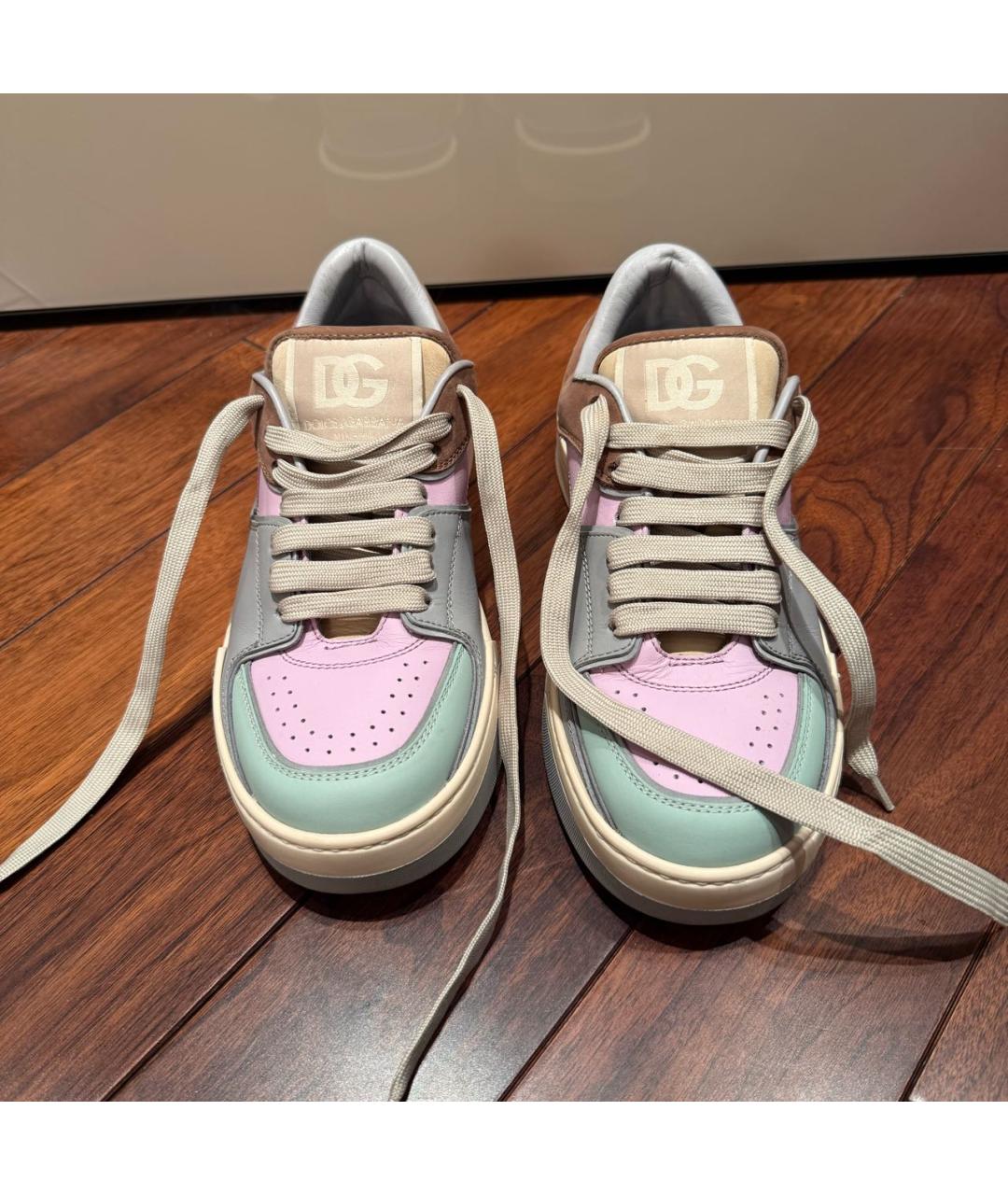 DOLCE&GABBANA Мульти кожаные кроссовки, фото 2