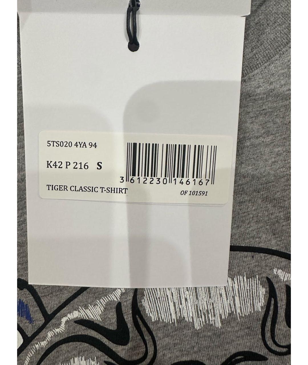 KENZO Серая хлопковая футболка, фото 5