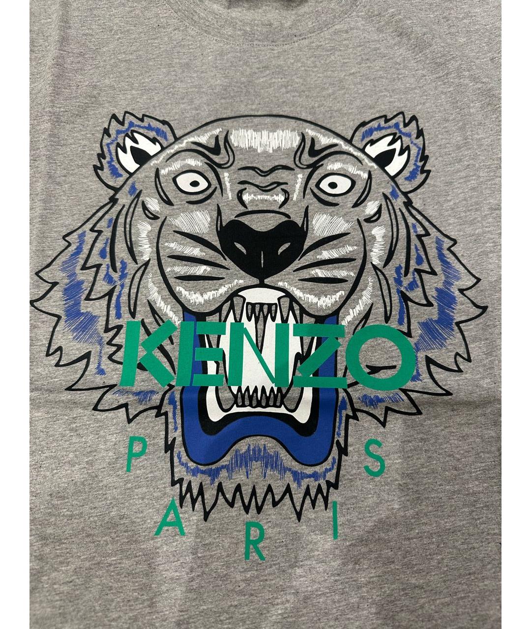 KENZO Серая хлопковая футболка, фото 2