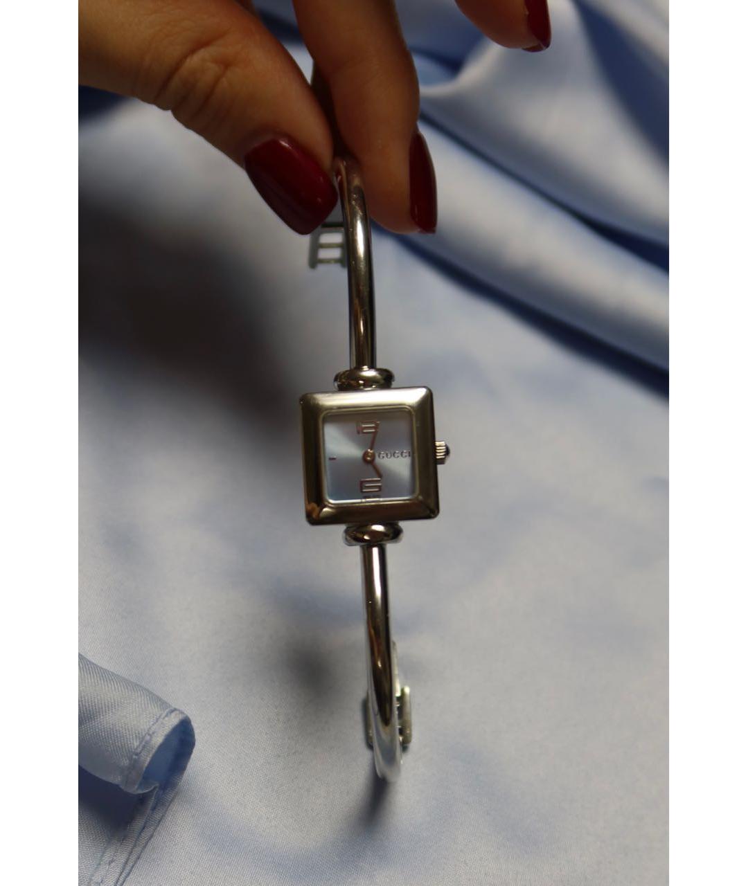 GUCCI Серебряные стальные часы, фото 4