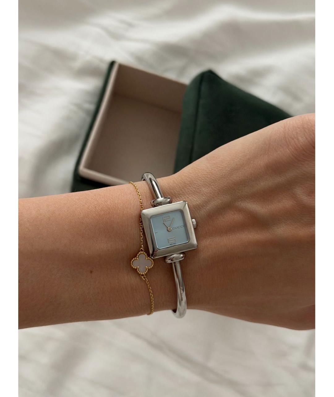 GUCCI Серебряные стальные часы, фото 6