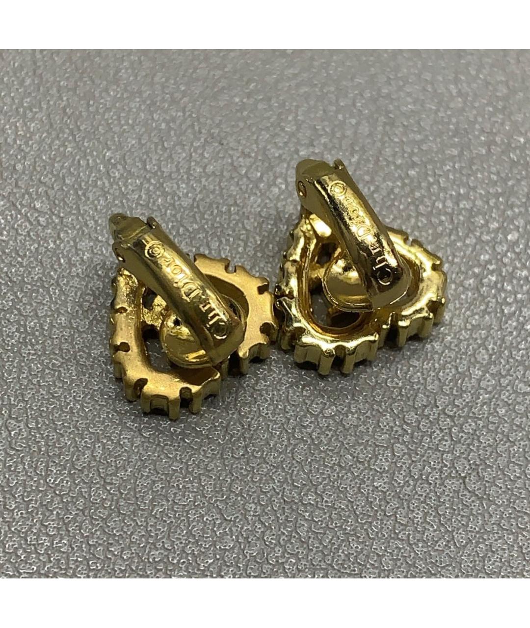 CHRISTIAN DIOR Золотые металлические клипсы, фото 2
