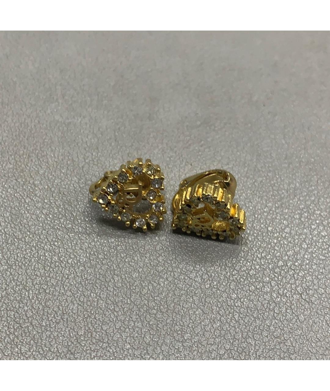 CHRISTIAN DIOR Золотые металлические клипсы, фото 6