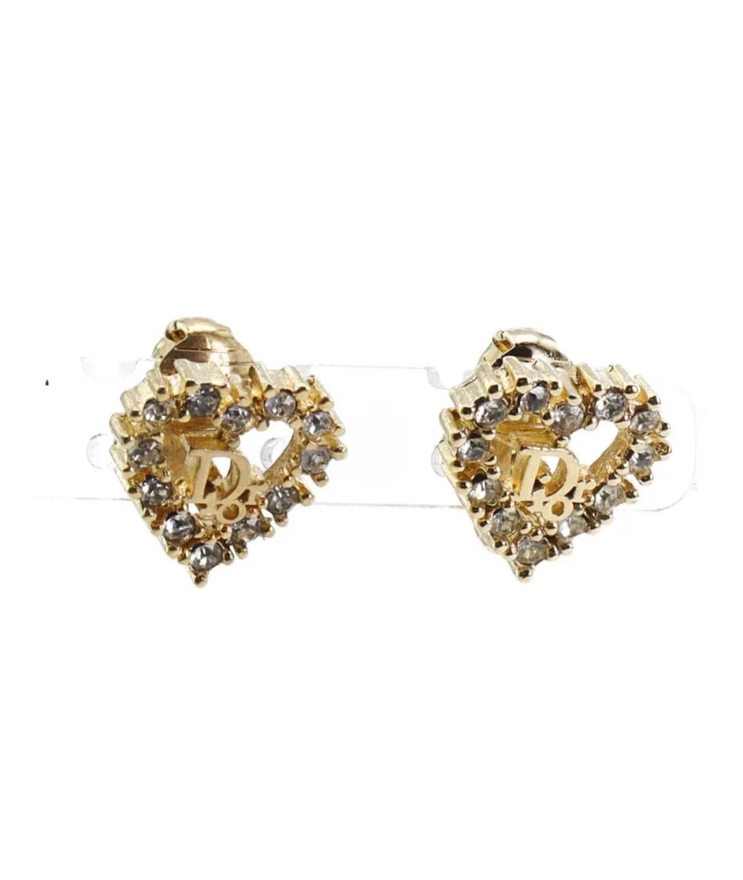 CHRISTIAN DIOR Золотые металлические клипсы, фото 4