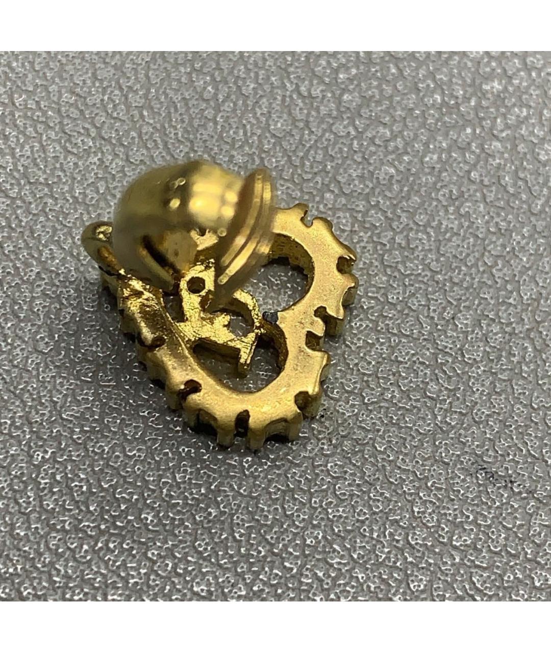 CHRISTIAN DIOR Золотые металлические клипсы, фото 8