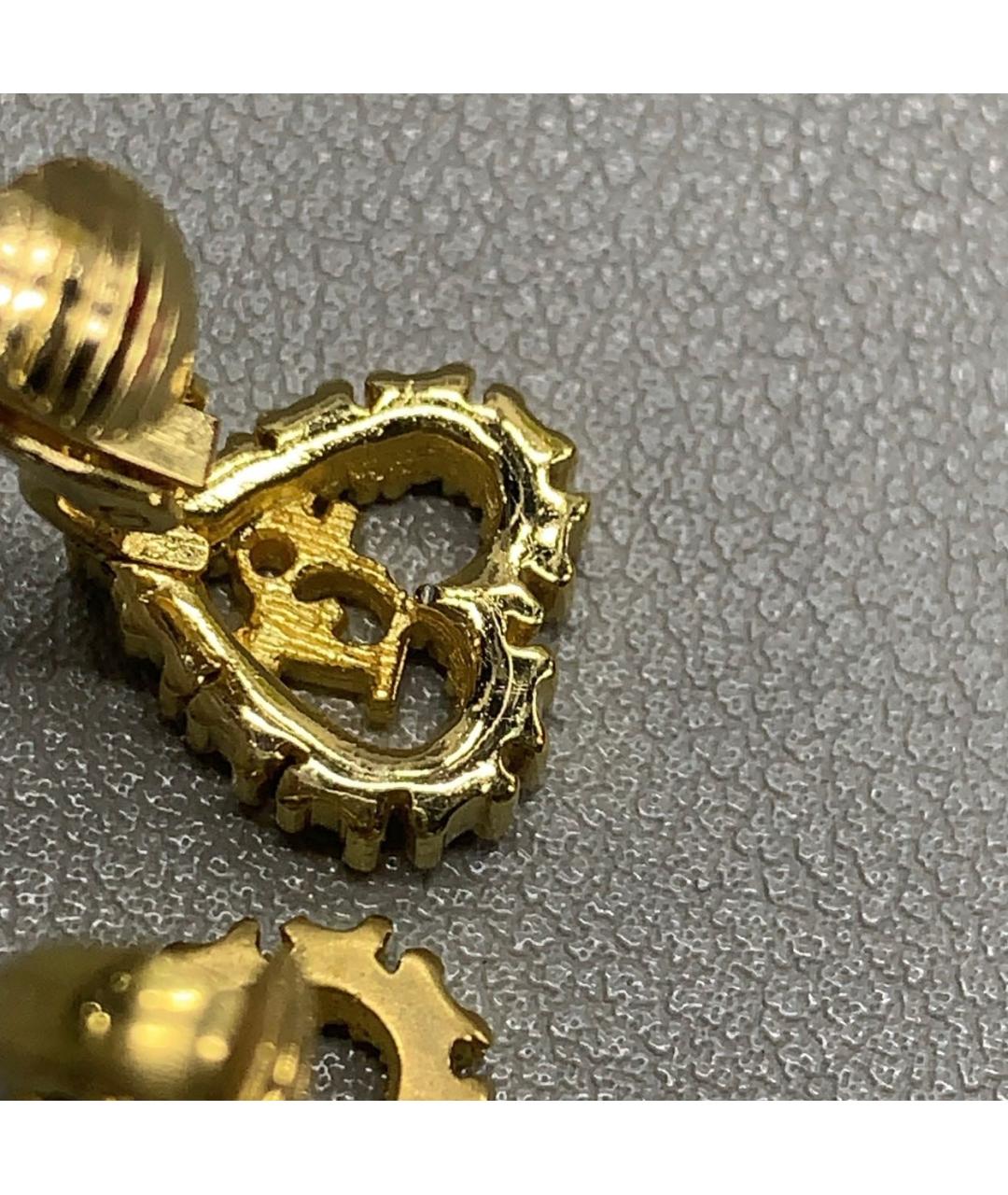 CHRISTIAN DIOR Золотые металлические клипсы, фото 7