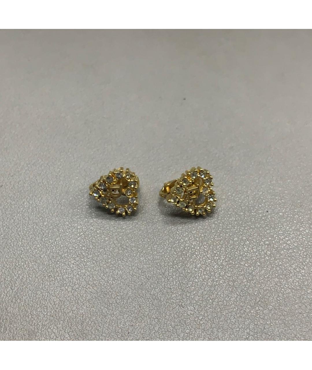 CHRISTIAN DIOR Золотые металлические клипсы, фото 5