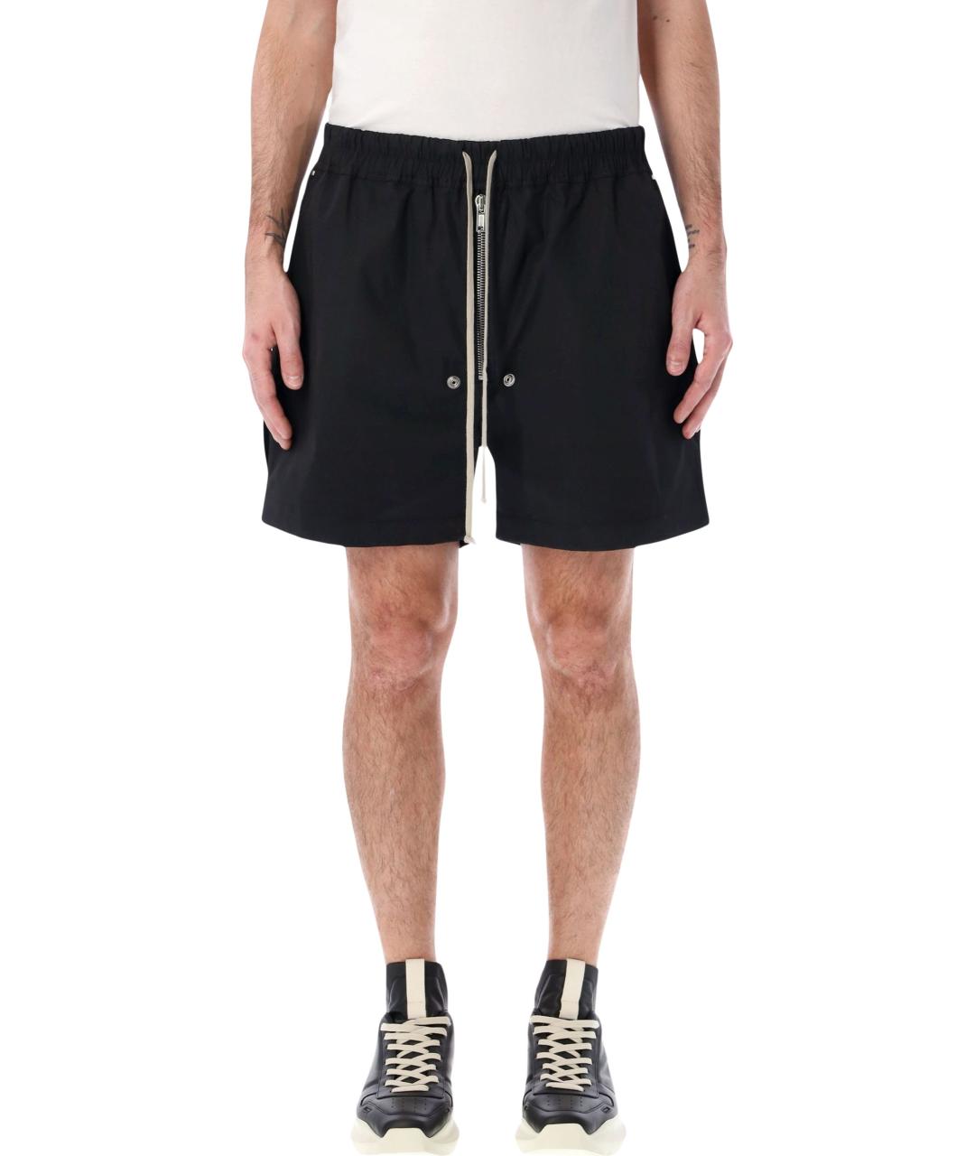 RICK OWENS Черные хлопковые шорты, фото 1