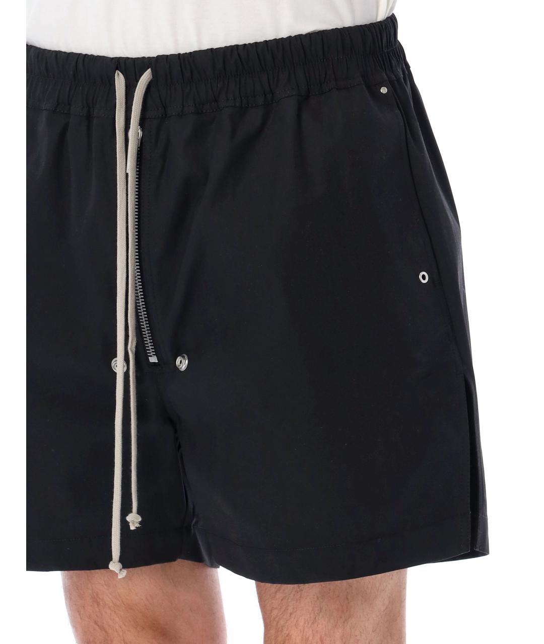 RICK OWENS Черные хлопковые шорты, фото 3