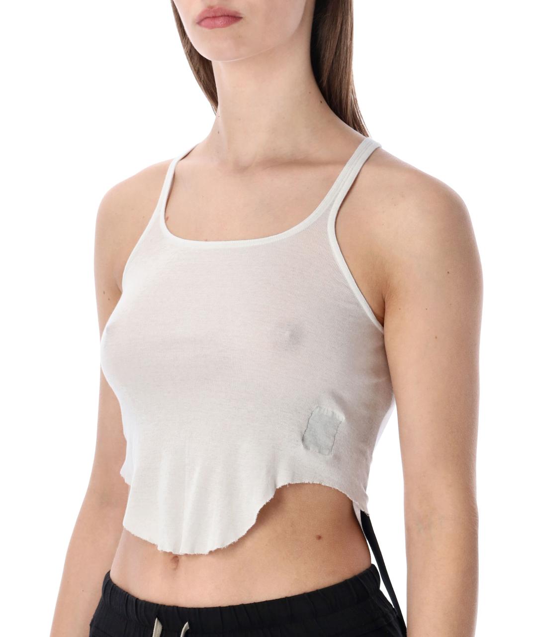 RICK OWENS DRKSHDW Белая хлопковая майка, фото 3