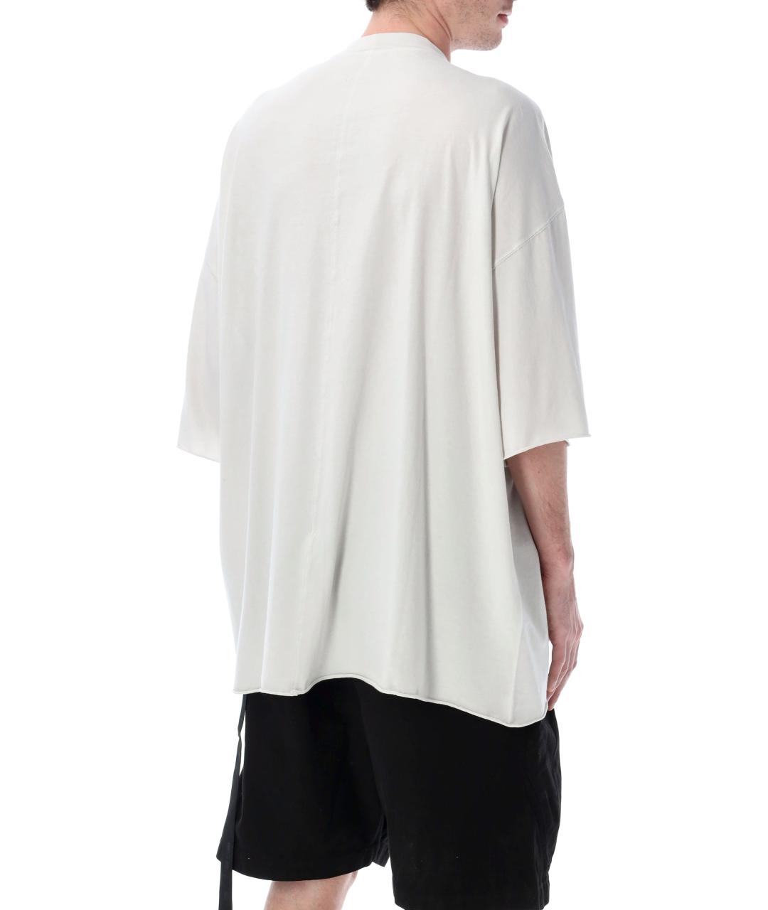 RICK OWENS DRKSHDW Белая хлопковая футболка, фото 2
