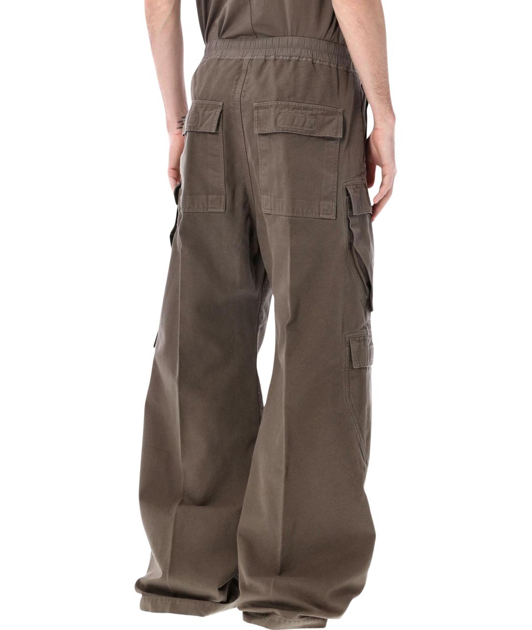 RICK OWENS DRKSHDW Коричневые хлопковые повседневные брюки, фото 2