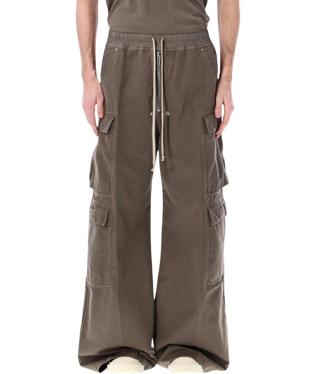 RICK OWENS DRKSHDW Коричневые хлопковые повседневные брюки, фото 1