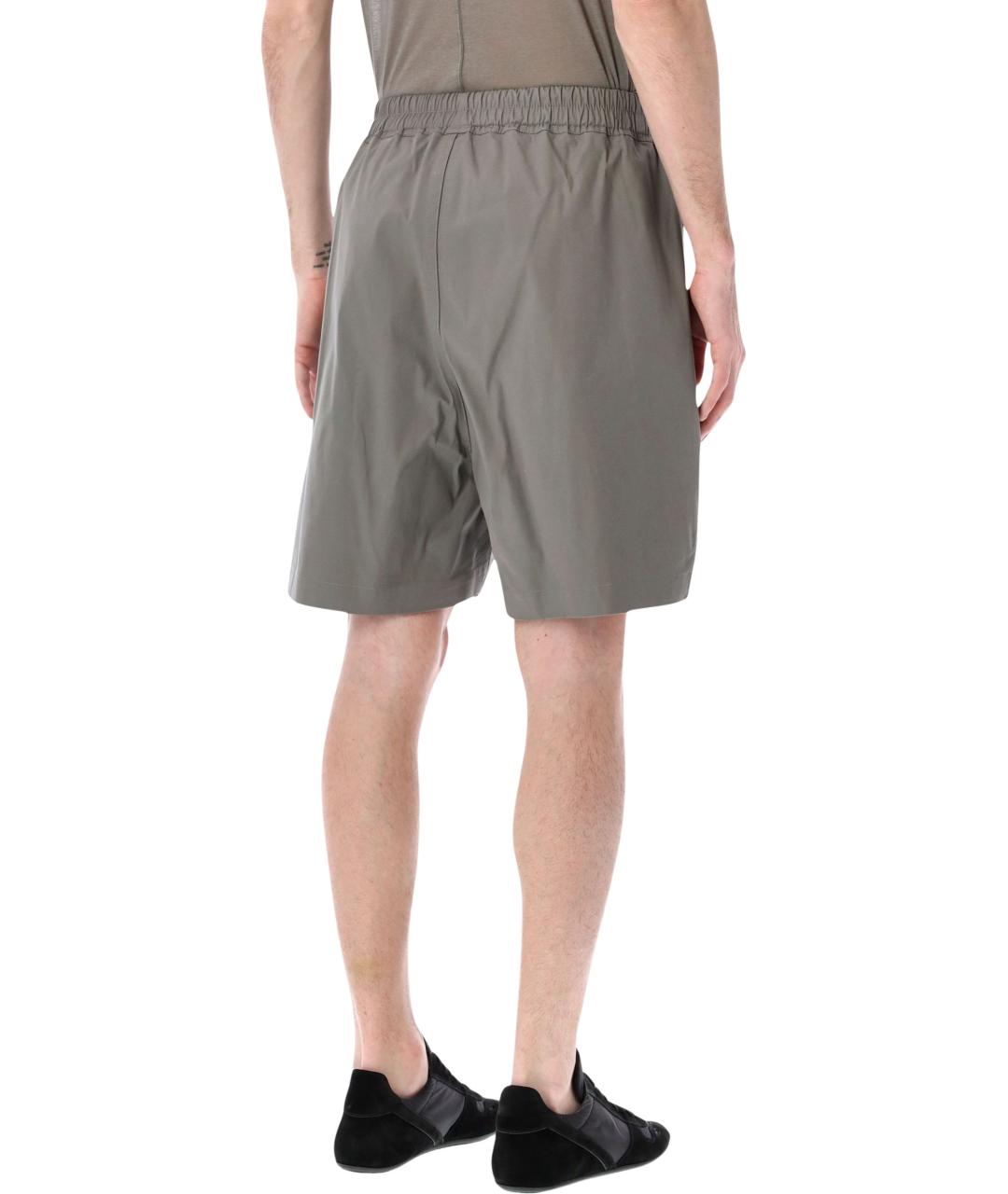RICK OWENS Серые хлопковые шорты, фото 2