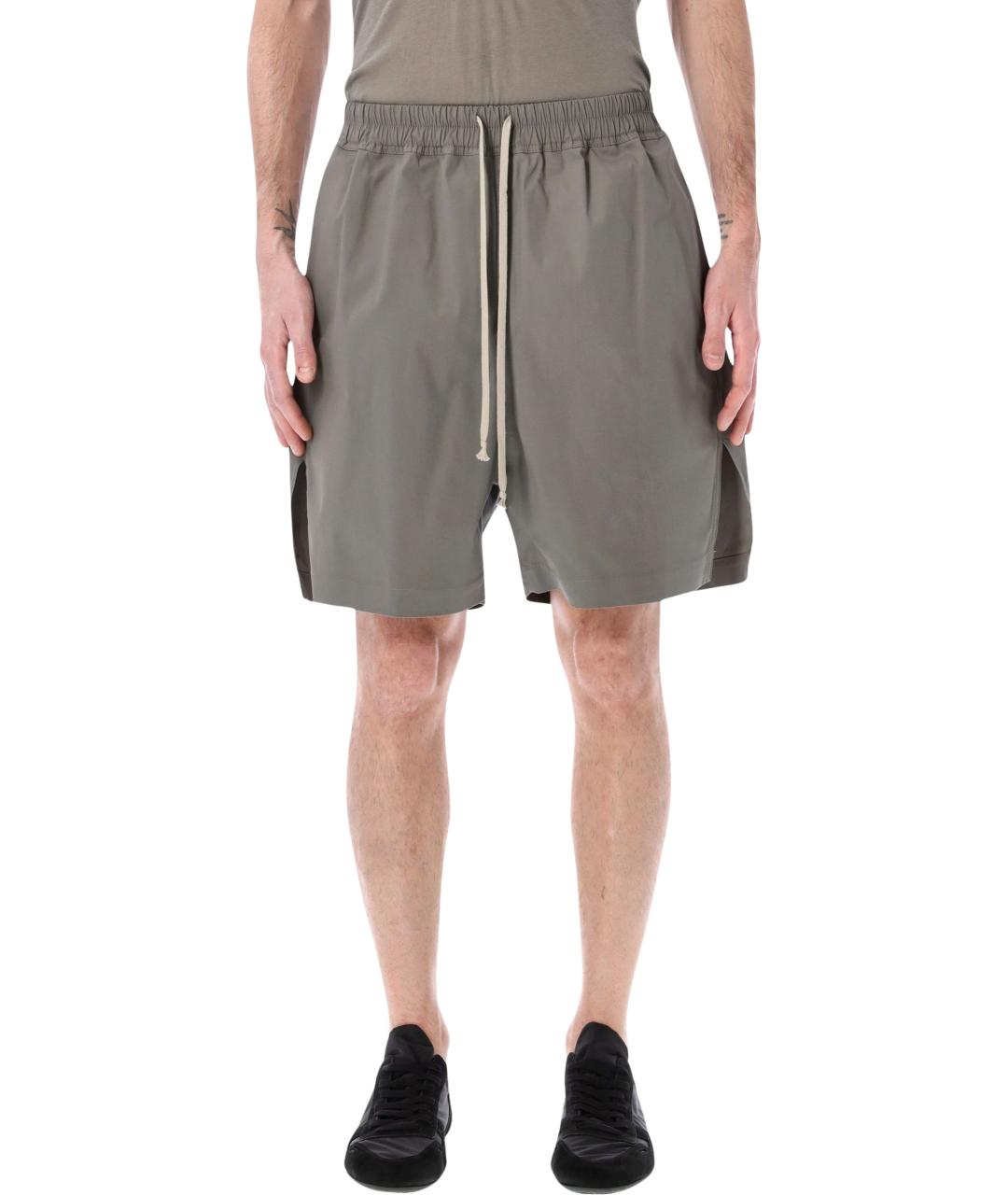 RICK OWENS Серые хлопковые шорты, фото 1