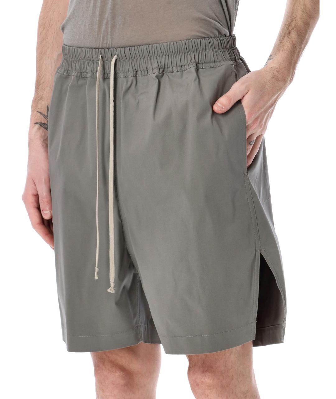 RICK OWENS Серые хлопковые шорты, фото 3