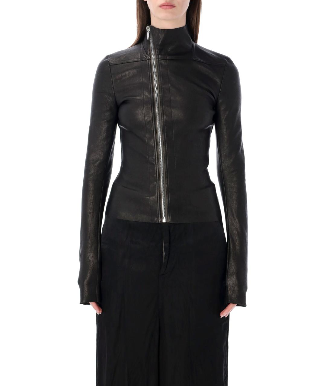 RICK OWENS Черная кожаная куртка, фото 1