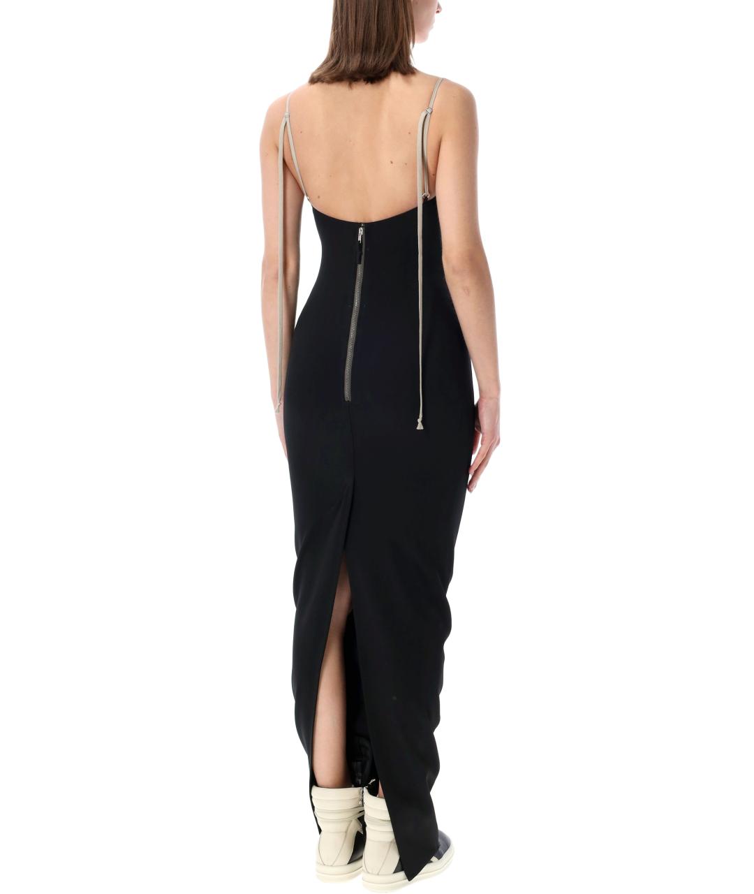 RICK OWENS Черное вискозное вечернее платье, фото 2