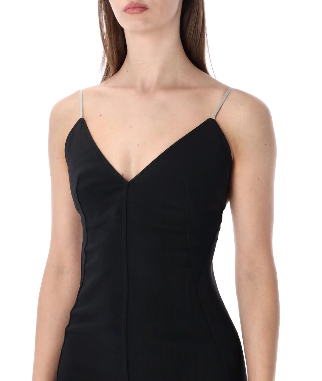 RICK OWENS Черное вискозное вечернее платье, фото 3