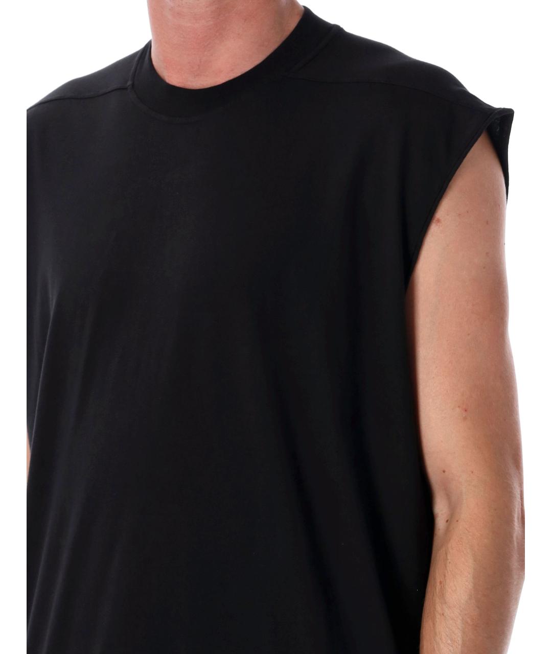 RICK OWENS DRKSHDW Черная хлопковая футболка, фото 3