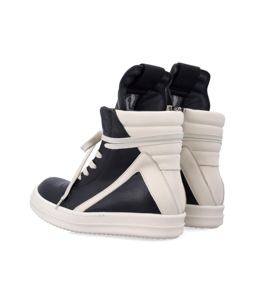 RICK OWENS Черные кожаные кеды, фото 4