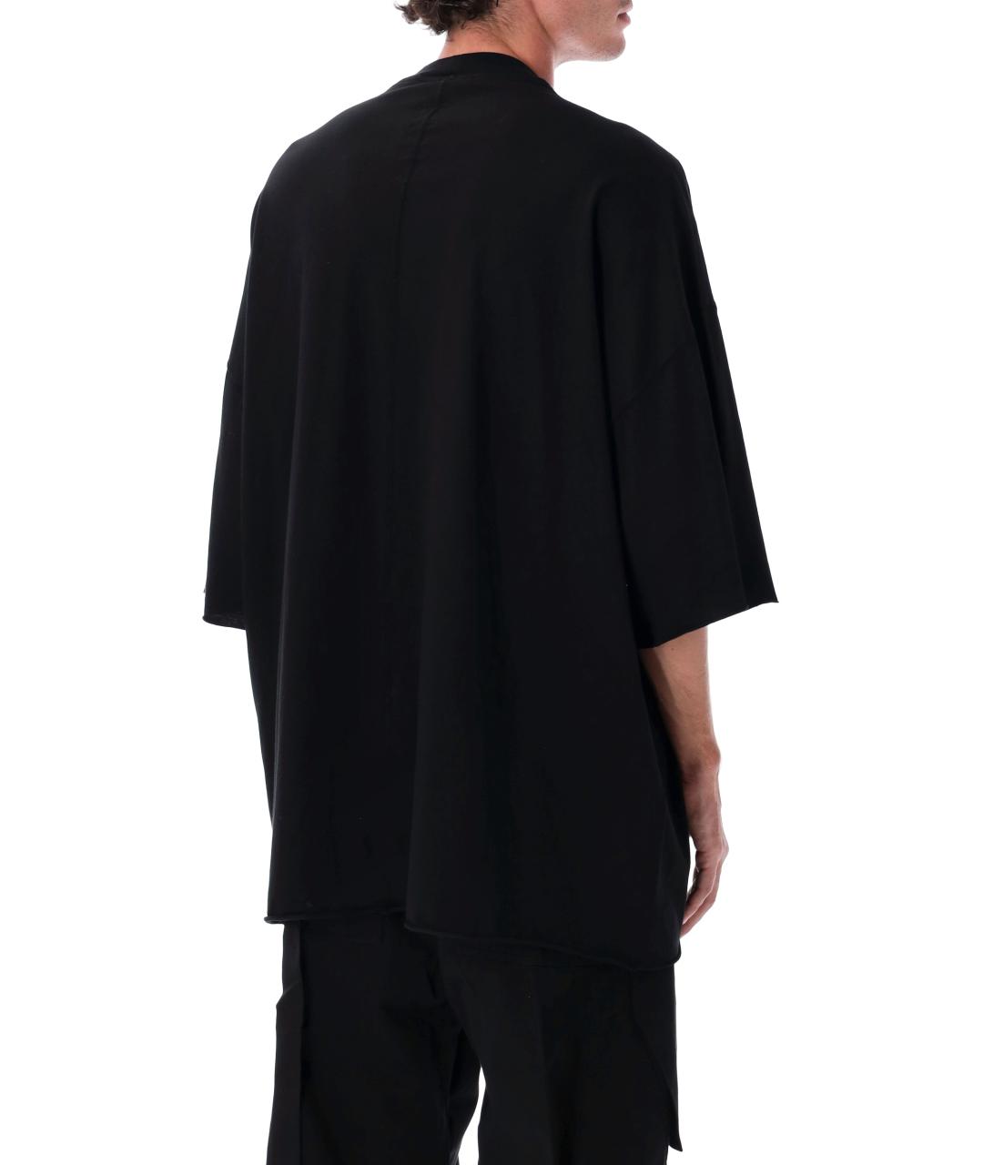 RICK OWENS DRKSHDW Черная хлопковая футболка, фото 2