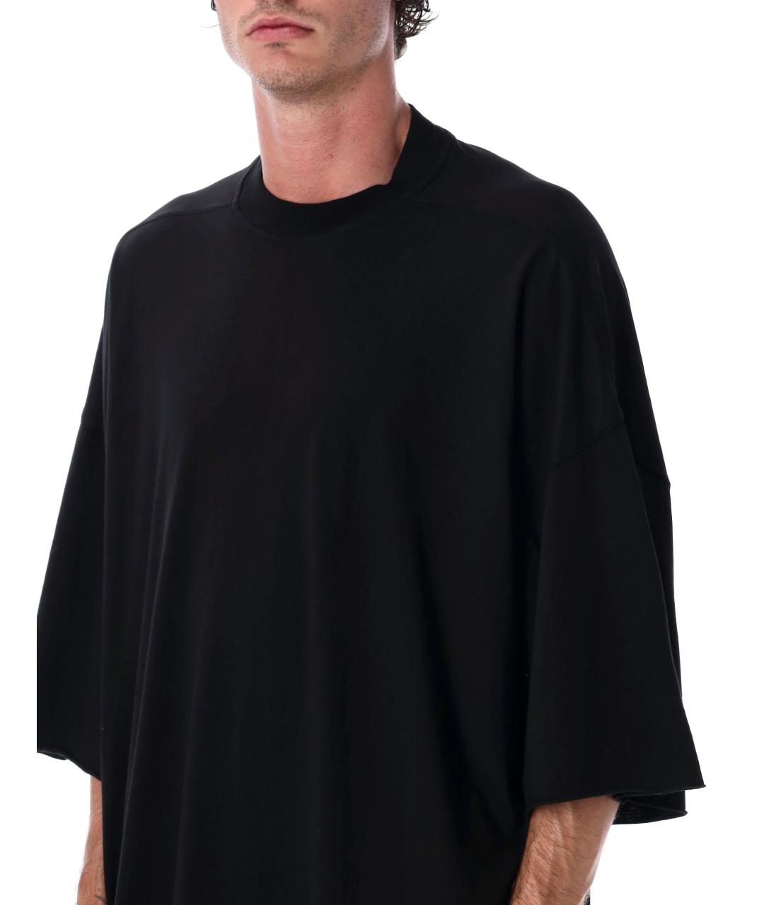 RICK OWENS DRKSHDW Черная хлопковая футболка, фото 3