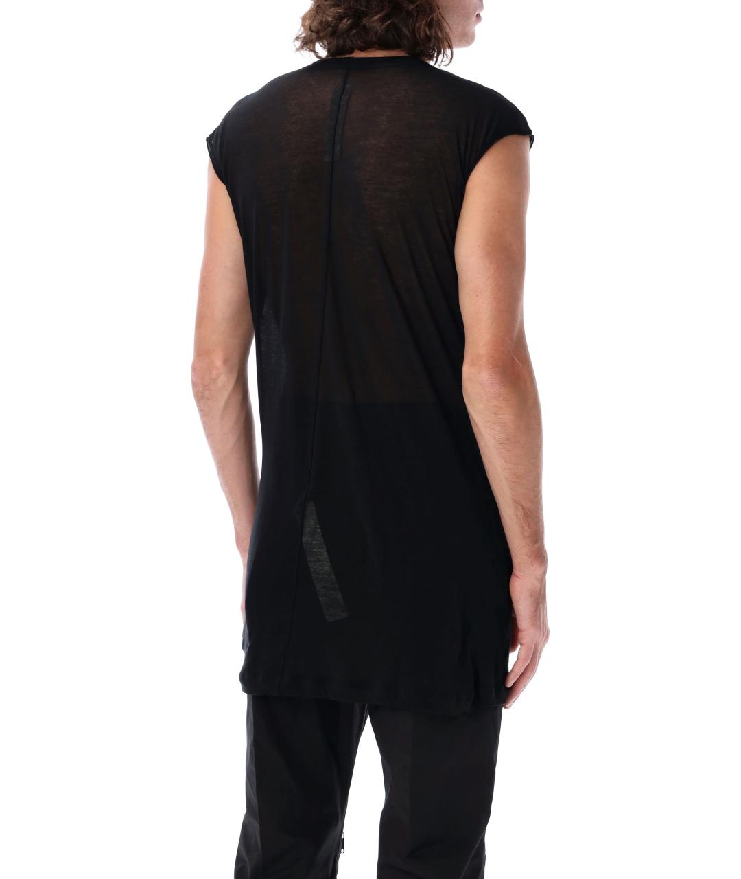 RICK OWENS Черная хлопковая футболка, фото 2