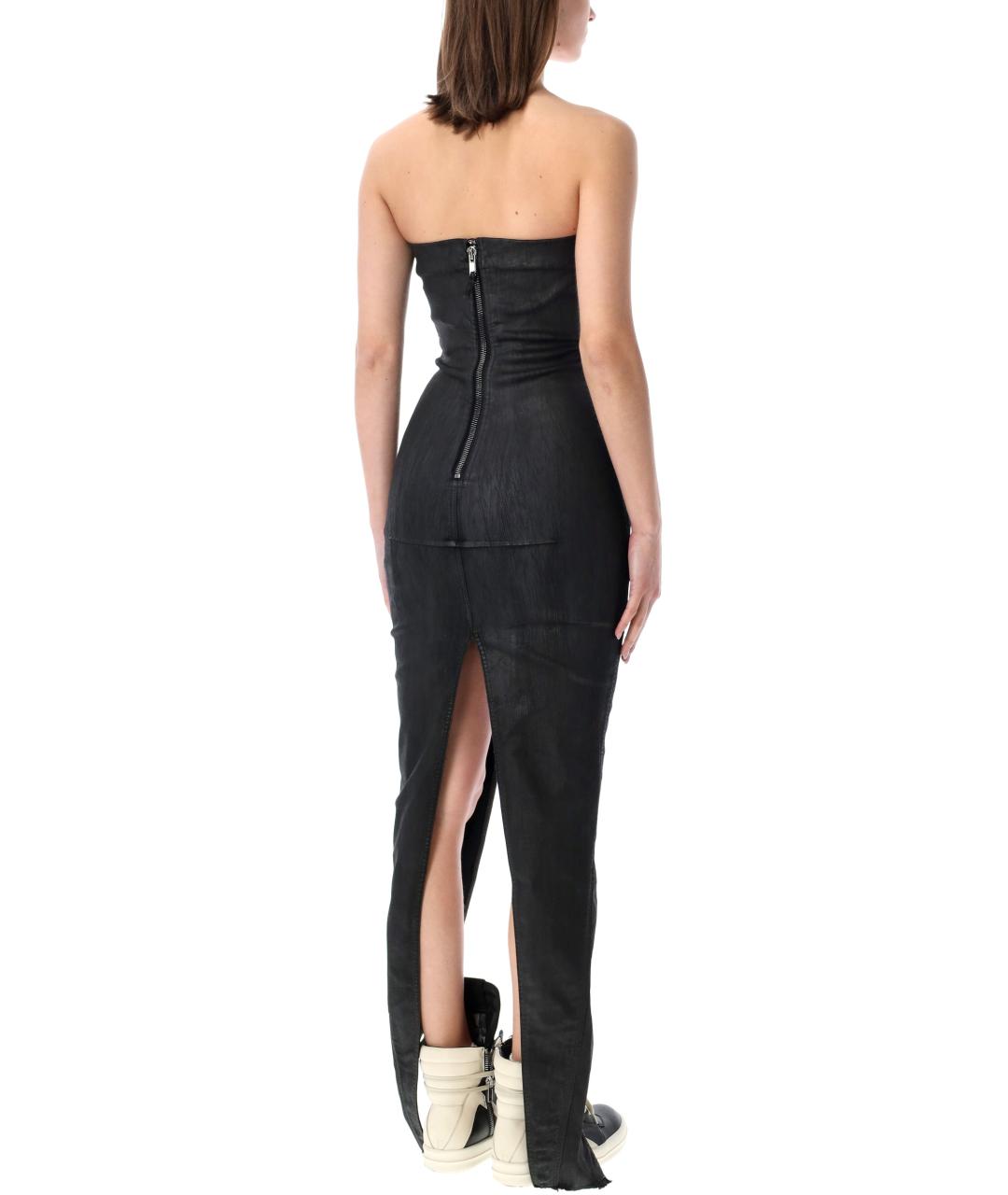 RICK OWENS DRKSHDW Черное хлопковое коктейльное платье, фото 2