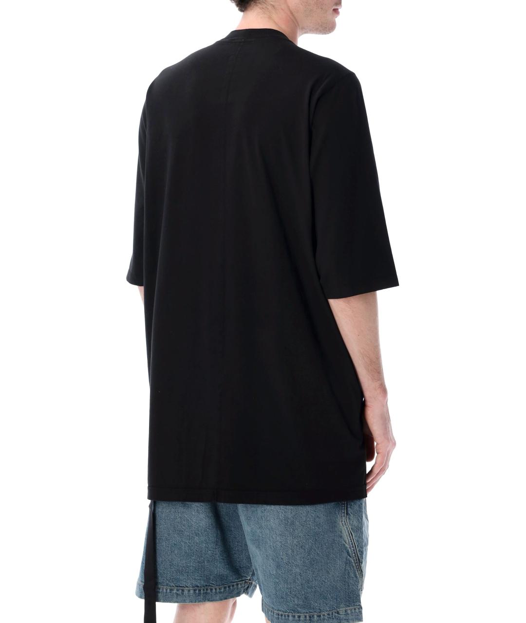 RICK OWENS DRKSHDW Черная хлопковая футболка, фото 2