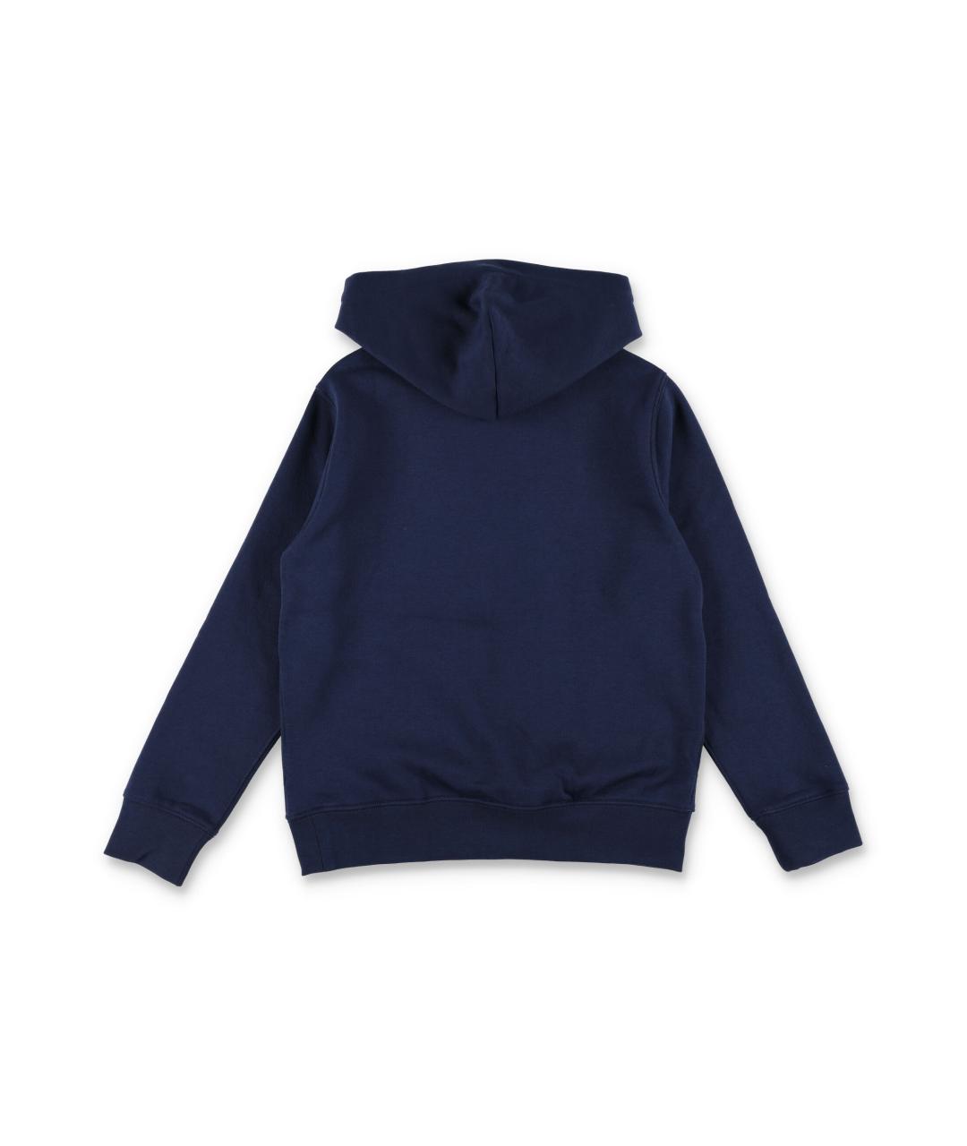 POLO RALPH LAUREN Темно-синяя хлопковая юбка миди, фото 3