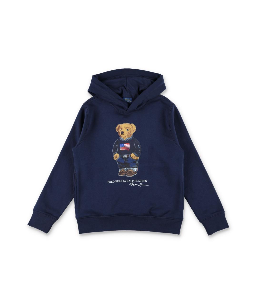 POLO RALPH LAUREN Темно-синяя хлопковая юбка миди, фото 1