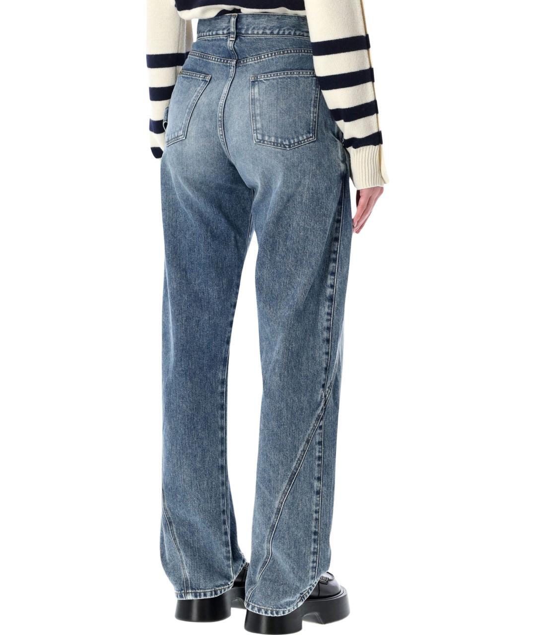 J.W.ANDERSON Синие хлопковые прямые джинсы, фото 2