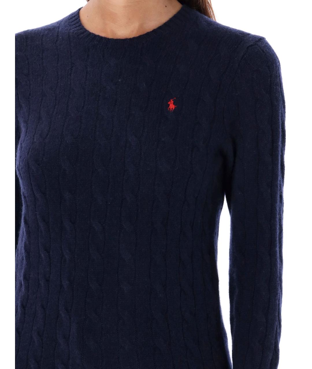 POLO RALPH LAUREN Темно-синий шерстяной джемпер / свитер, фото 4