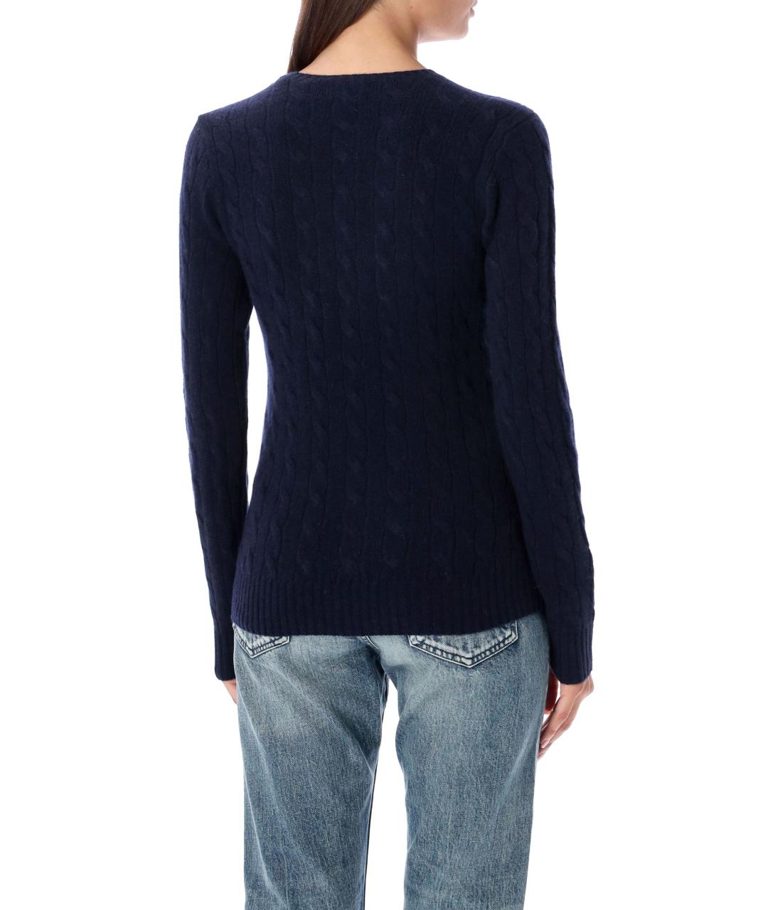 POLO RALPH LAUREN Темно-синий шерстяной джемпер / свитер, фото 3