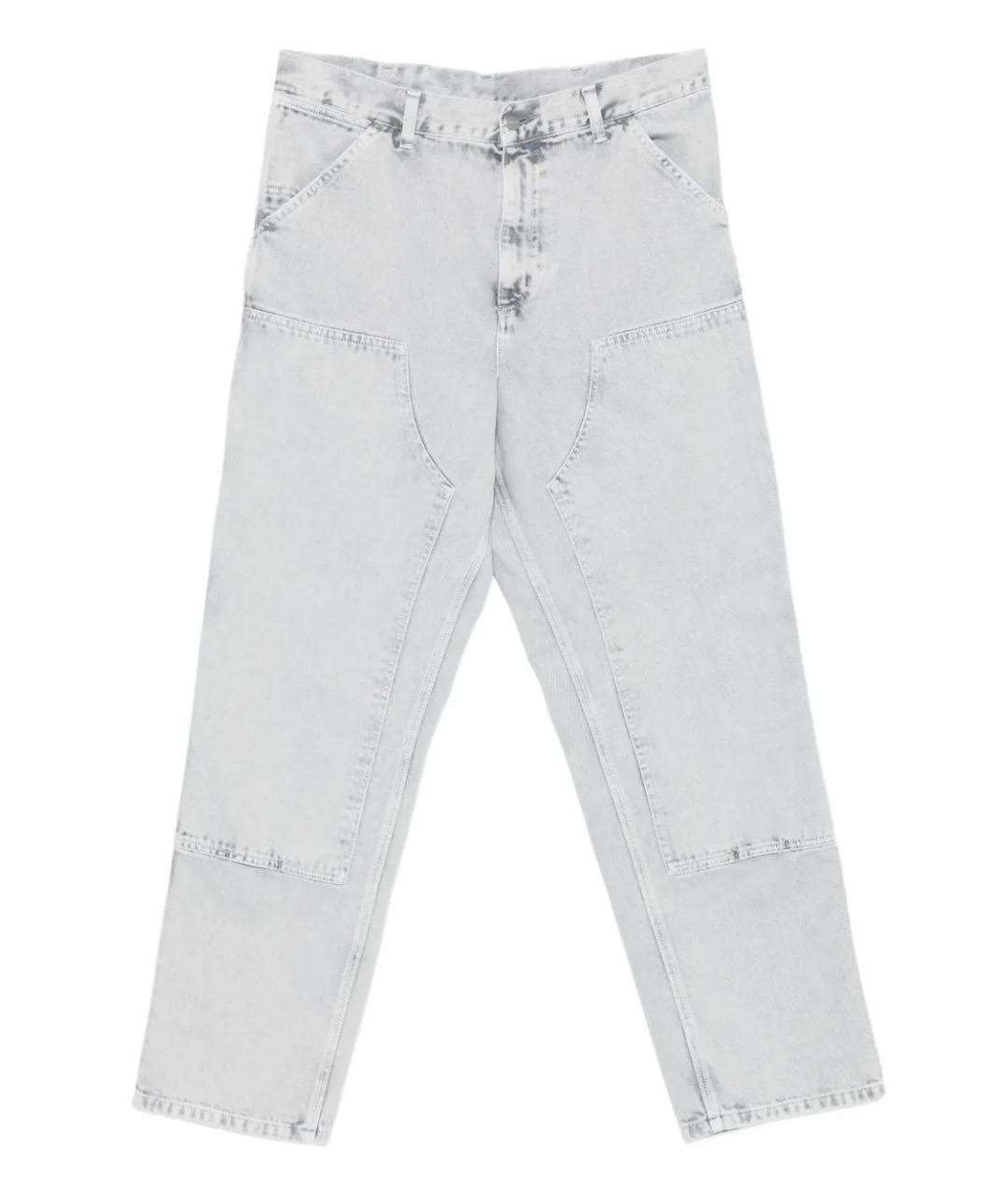 CARHARTT WIP Серые хлопковые прямые джинсы, фото 1