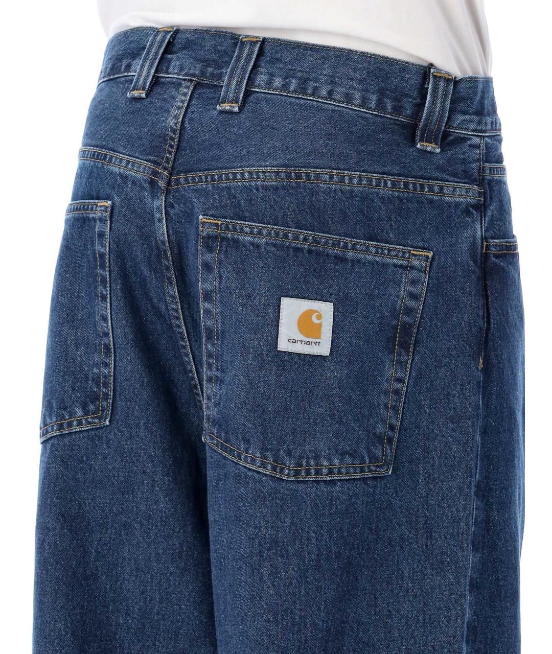 CARHARTT WIP Синие хлопковые прямые джинсы, фото 4