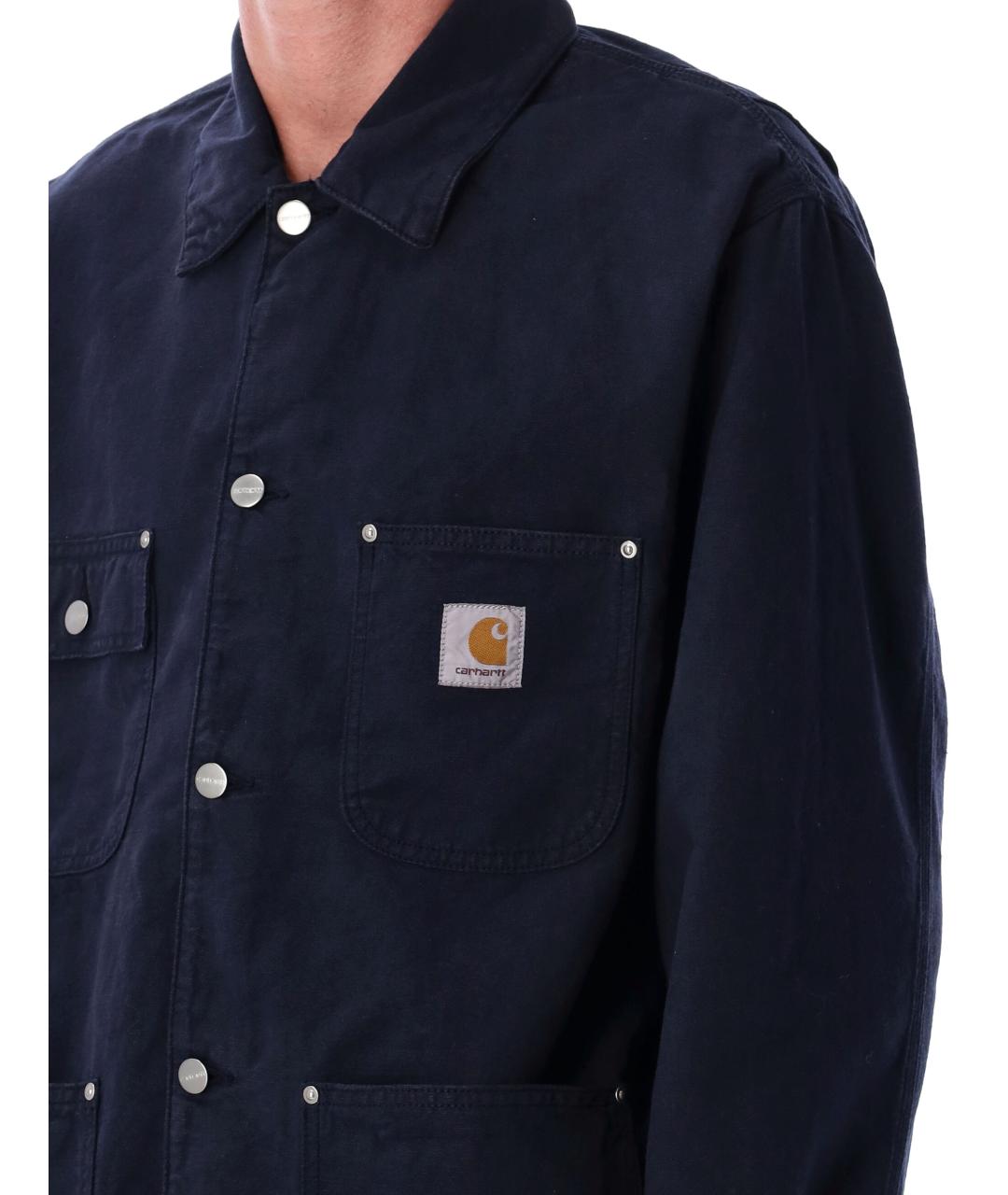 CARHARTT WIP Темно-синяя хлопковая куртка, фото 4