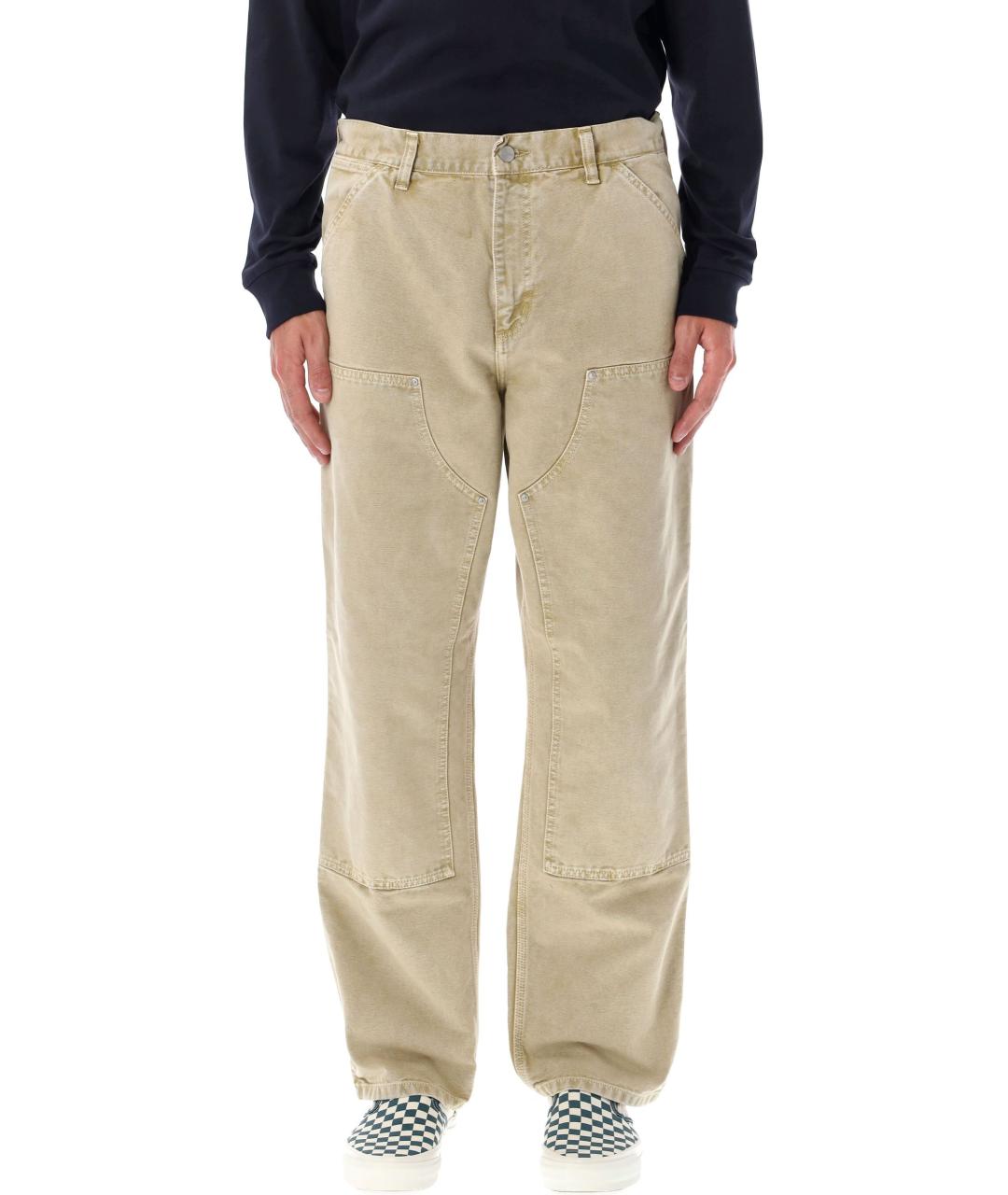 CARHARTT WIP Бежевые хлопковые повседневные брюки, фото 2