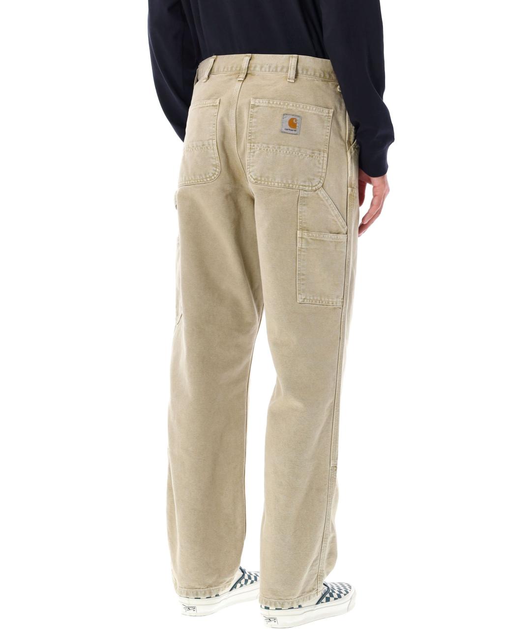 CARHARTT WIP Бежевые хлопковые повседневные брюки, фото 3