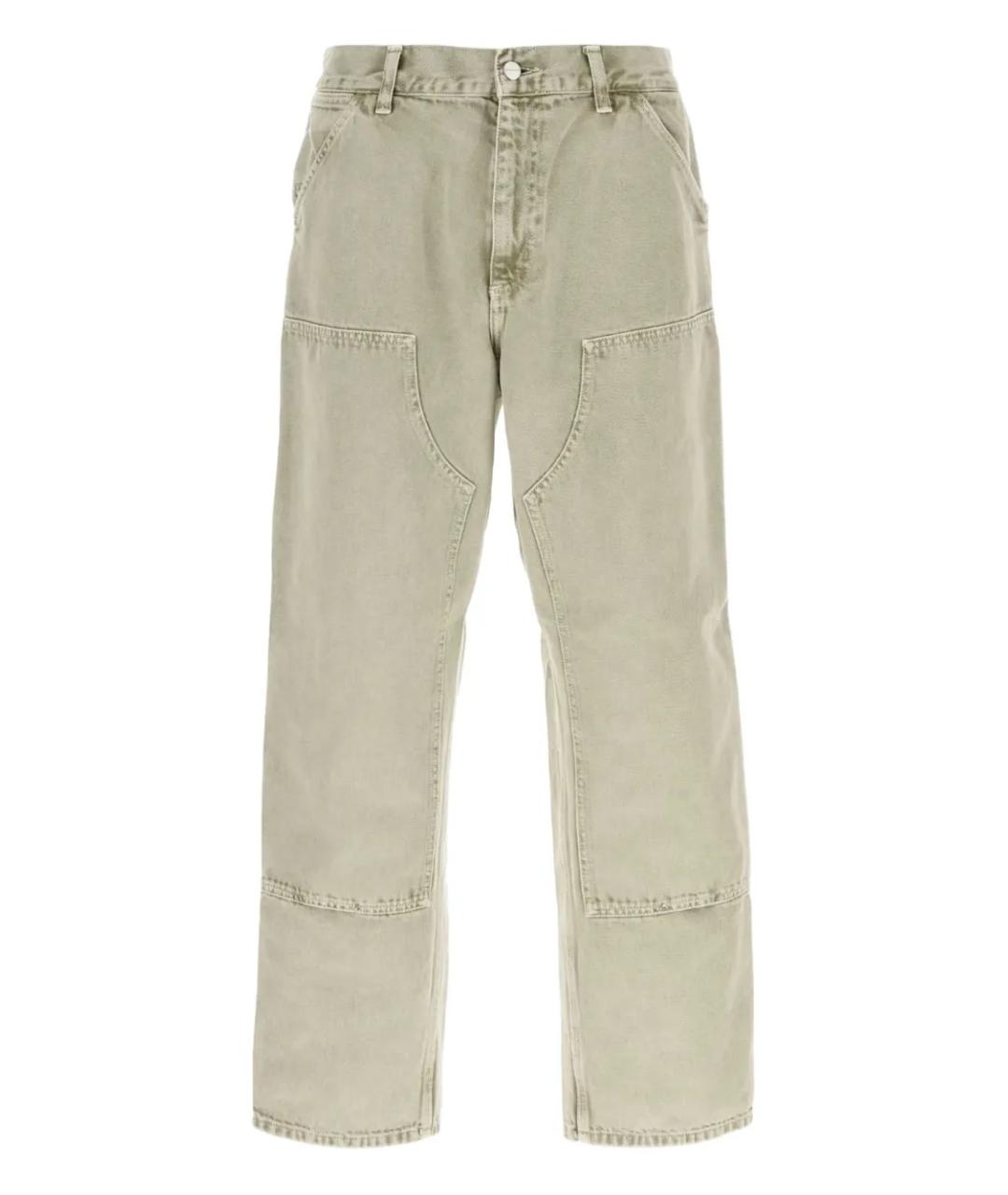 CARHARTT WIP Бежевые хлопковые повседневные брюки, фото 1