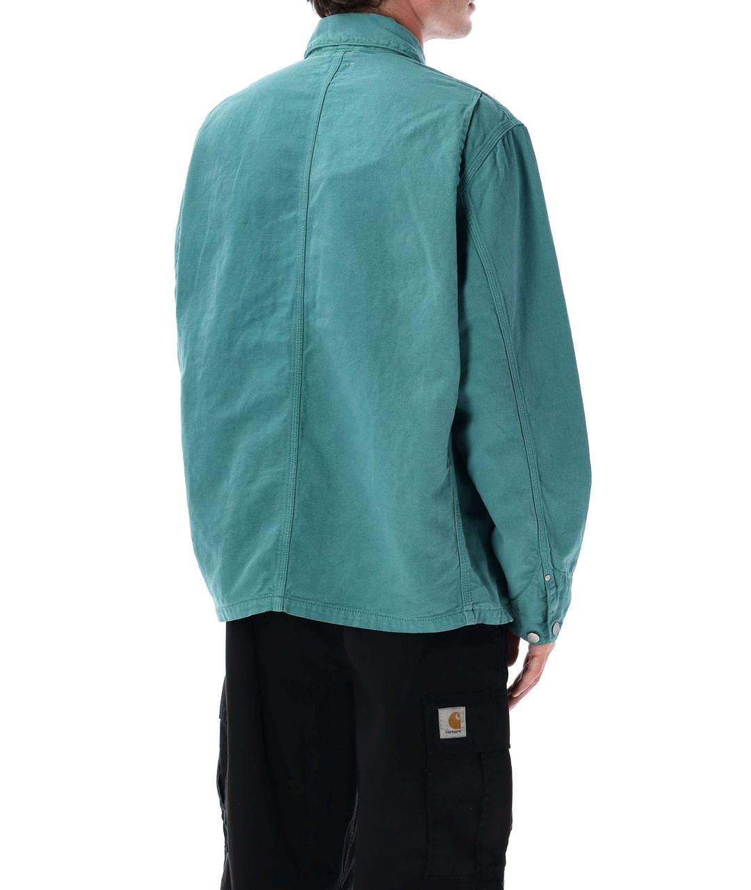CARHARTT WIP Бирюзовая хлопковая куртка, фото 3