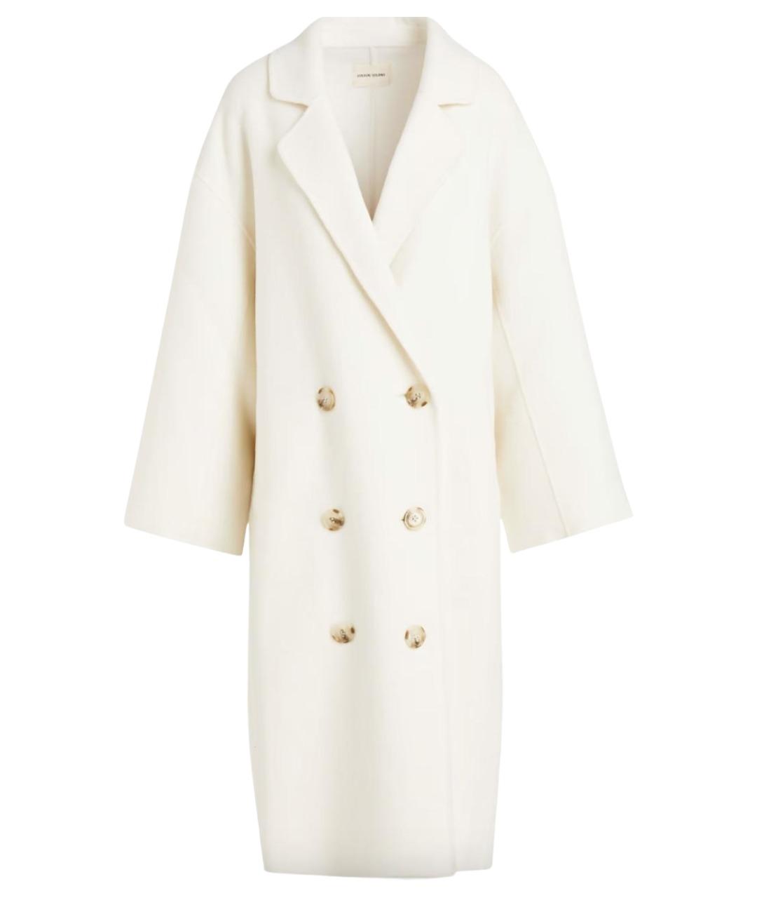 LOULOU STUDIO Белое шерстяное пальто, фото 1