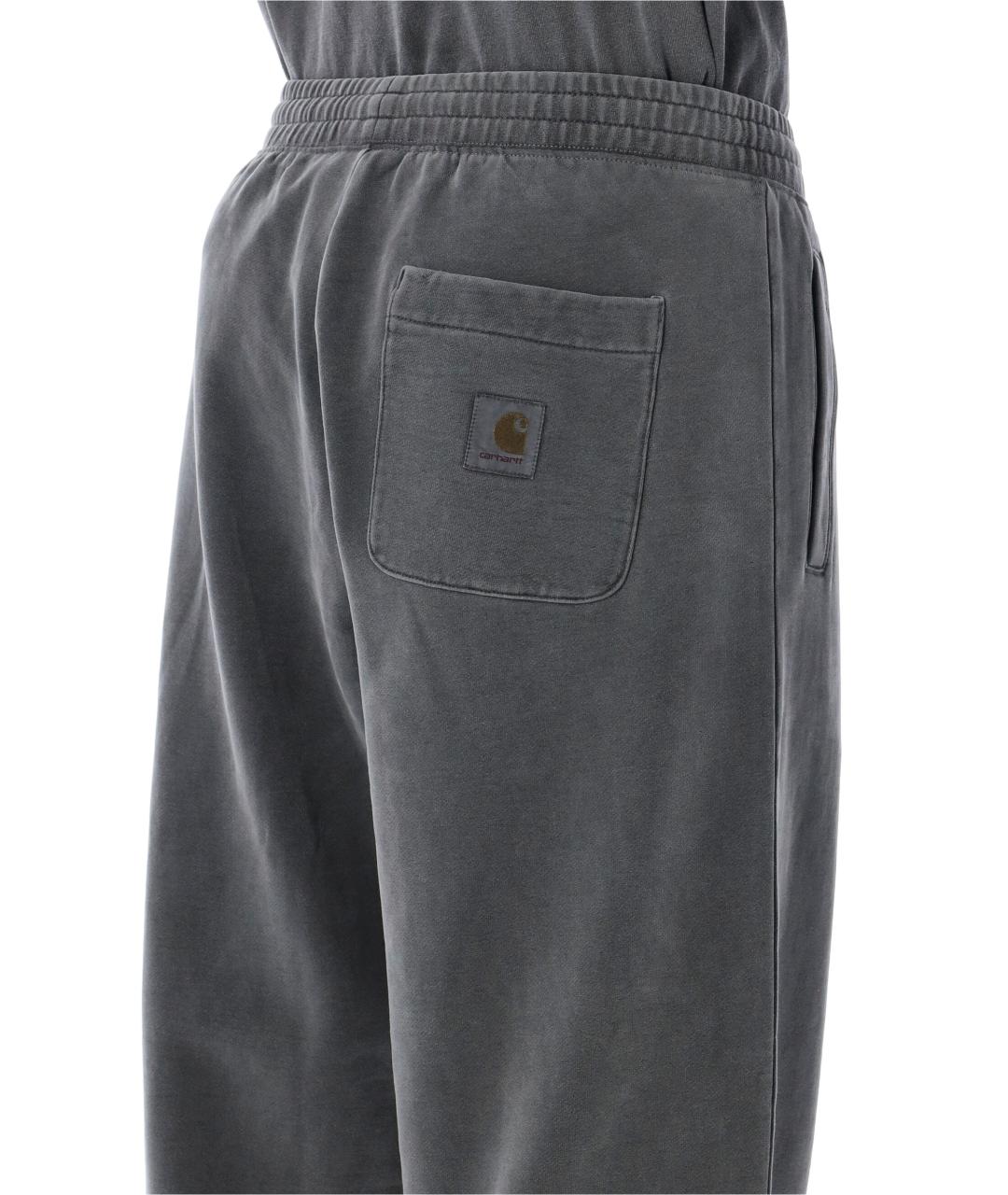 CARHARTT WIP Серые хлопковые повседневные брюки, фото 4