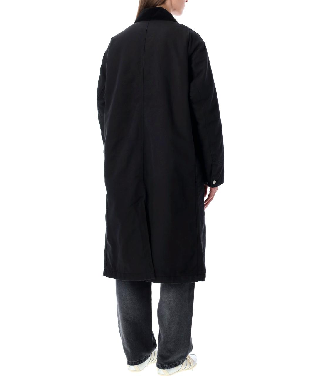 CARHARTT WIP Черный хлопковый тренч/плащ, фото 3