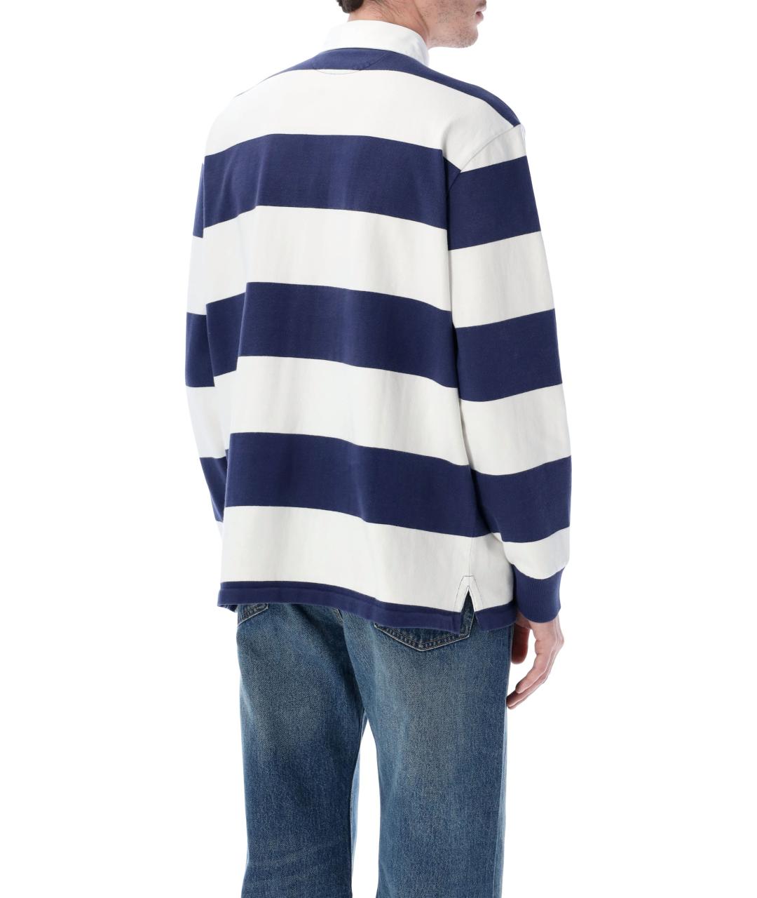 POLO RALPH LAUREN Мульти хлопковое поло с длинным рукавом, фото 3