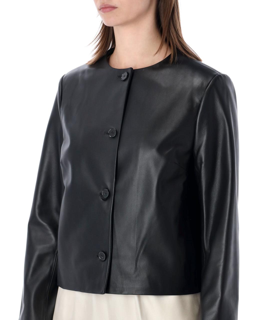 LOULOU STUDIO Черная кожаная куртка, фото 3